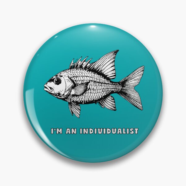 Item preview, I'm An Individualist Aquatic Entity Woodcut designed and sold by Litely.
