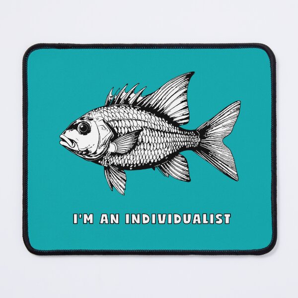 Item preview, I'm An Individualist Aquatic Entity Woodcut designed and sold by Litely.