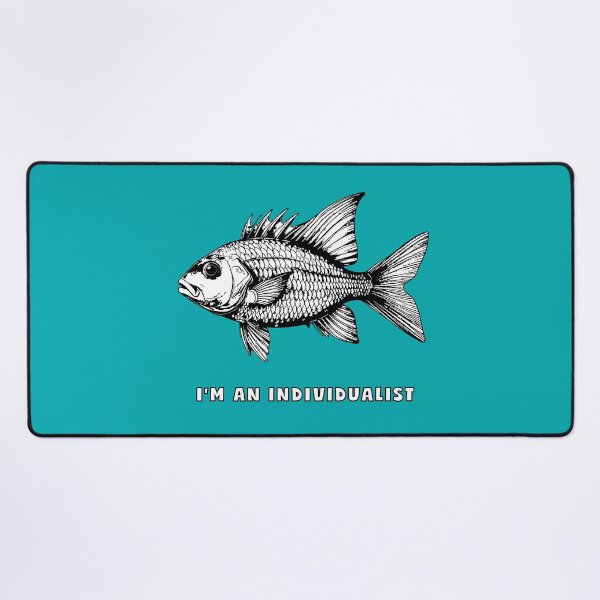 Item preview, I'm An Individualist Aquatic Entity Woodcut designed and sold by Litely.