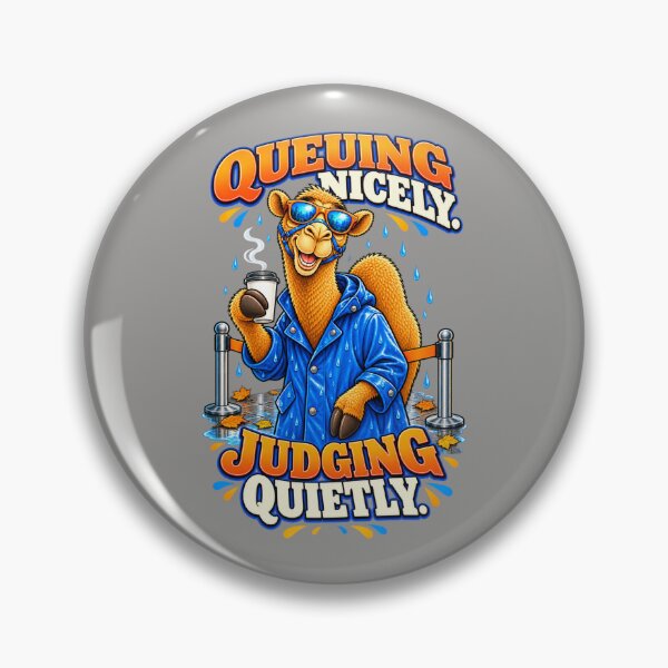 Item preview, Queuing Nicely. Judging Quietly – Funny Camel T-Shirt Animal Graphic Camel T-Shirt designed and sold by Camel & Quirk.