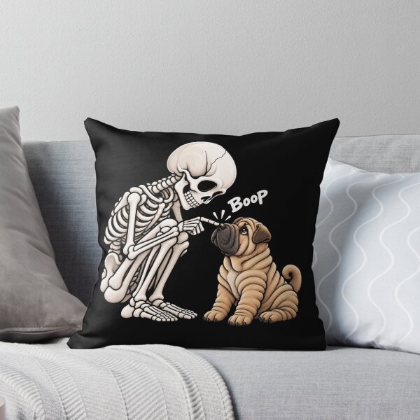 Item preview, Funny Skeleton Chinese Shar Pei Dog Boop Halloween Design Mom Dad designed and sold by rafaeltto.