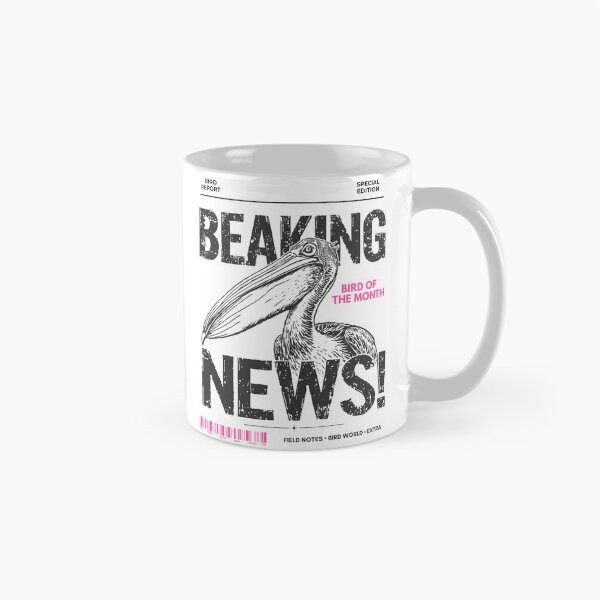 Item preview, Funny Pelican Beaking News Bird Magazine Cover Poster designed and sold by KaBaRen.