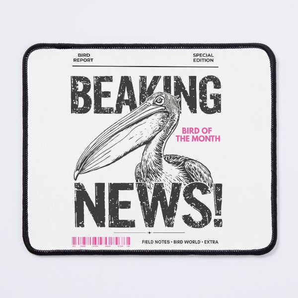 Item preview, Funny Pelican Beaking News Bird Magazine Cover Poster designed and sold by KaBaRen.
