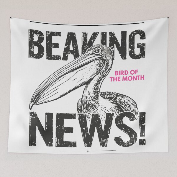 Item preview, Funny Pelican Beaking News Bird Magazine Cover Poster designed and sold by KaBaRen.