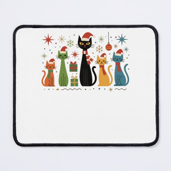 Item preview, Retro Mid-Century Modern Cat Christmas Cats 50s 60s Style designed and sold by alvablakefg.