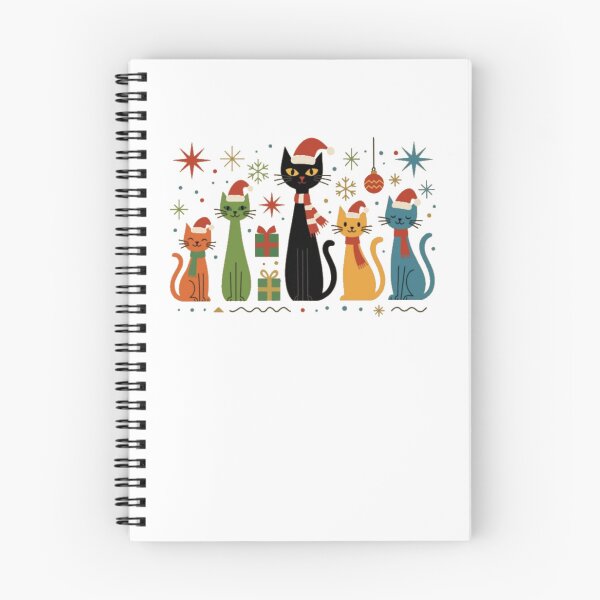 Item preview, Retro Mid-Century Modern Cat Christmas Cats 50s 60s Style designed and sold by alvablakefg.