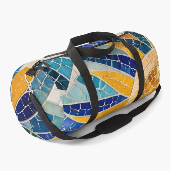 Item preview, Vibrant Antoni Gaudi Style Ceramic Trencadís Mosaic Sun Waves Print designed and sold by GrinGalore.