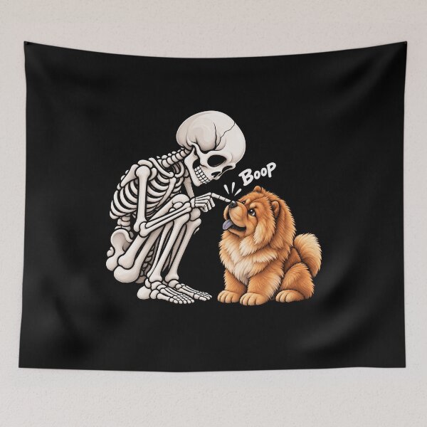 Item preview, Funny Skeleton Chow Chow Dog Boop Halloween Design Mom Dad designed and sold by rafaeltto.