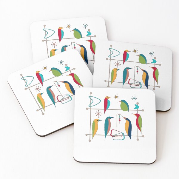 Item preview, Retro Mid-Century Modern Birds 50s 60s Style designed and sold by alvablakefg.