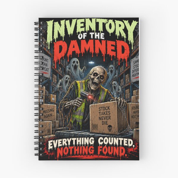 Item preview, Inventory of the Damned – Funny Warehouse Halloween Design designed and sold by KeeganDykes.