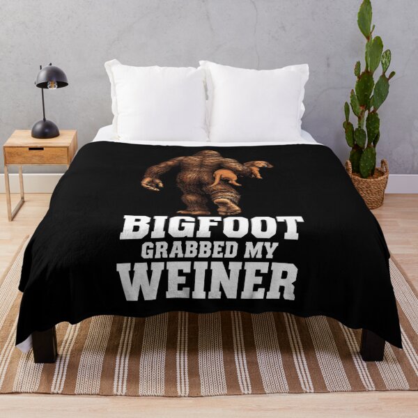 Item preview, Bigfoot Grabbed My Weiner Funny Dachshund Bigfoot Sasquatch designed and sold by andre-hollow.
