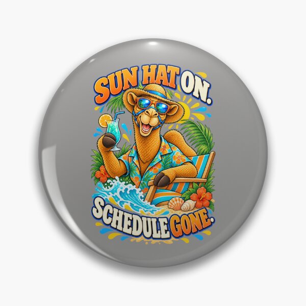 Item preview, Sun Hat On. Schedule Gone – Funny Camel T-Shirt Animal Graphic Camel T-Shirt designed and sold by Camel & Quirk.
