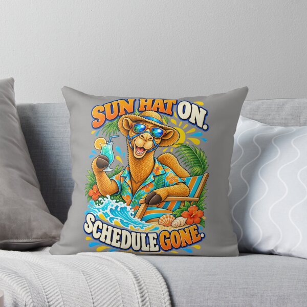 Item preview, Sun Hat On. Schedule Gone – Funny Camel T-Shirt Animal Graphic Camel T-Shirt designed and sold by Camel & Quirk.
