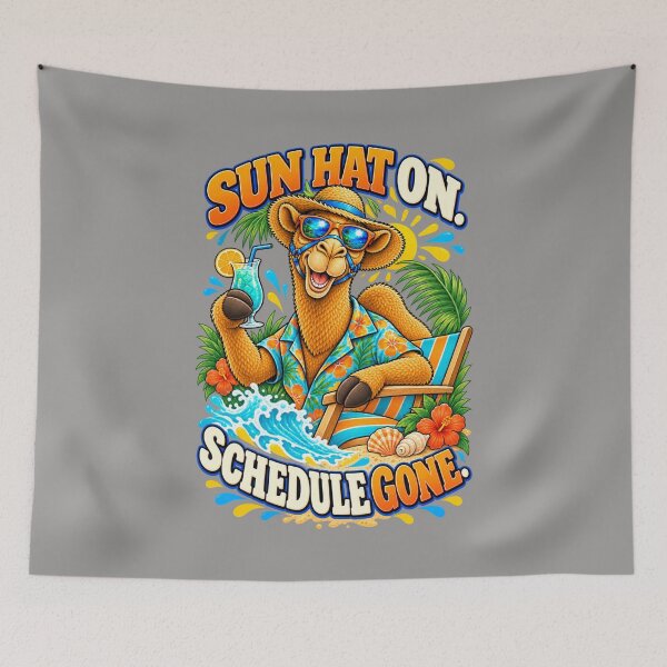Item preview, Sun Hat On. Schedule Gone – Funny Camel T-Shirt Animal Graphic Camel T-Shirt designed and sold by Camel & Quirk.