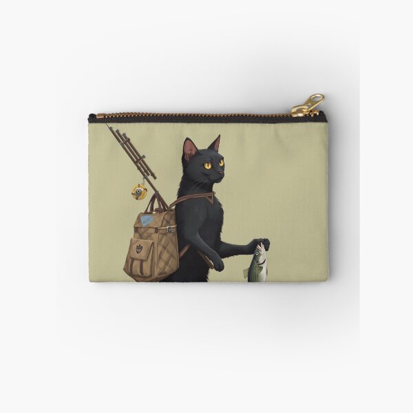 Item preview, Cute Fishing Cat with a Big Catch designed and sold by NellCanvas.