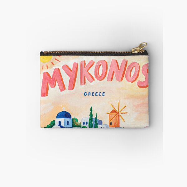 Item preview, Travel poster of Mykonos - Greece with beach, sea and houses designed and sold by PrintableTravel.