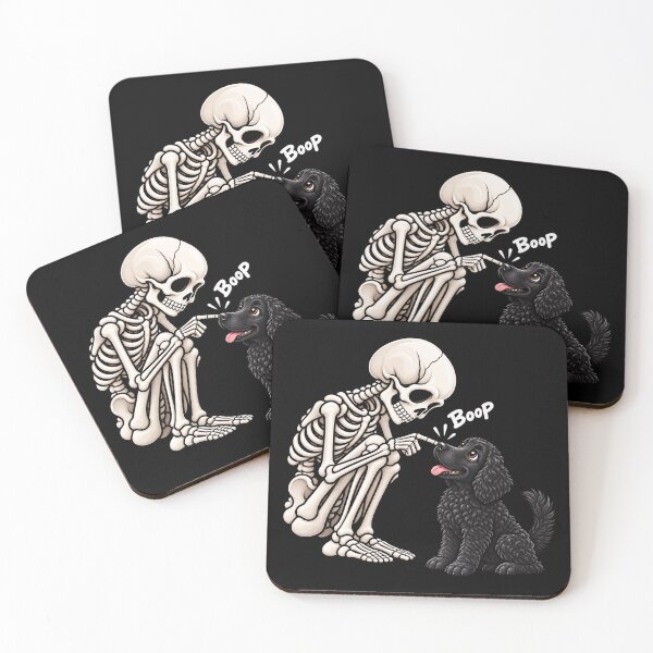 Item preview, Funny Skeleton Curly Coated Retriever Dog Boop Halloween Design Mom Dad designed and sold by rafaeltto.