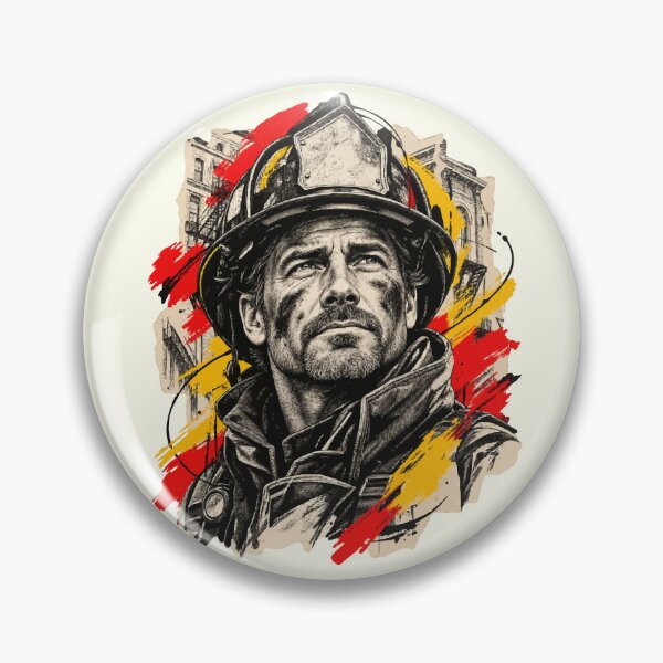 Item preview, The Brave Firefighter Protects Lives Amidst Fierce Flames designed and sold by TaruHonu.