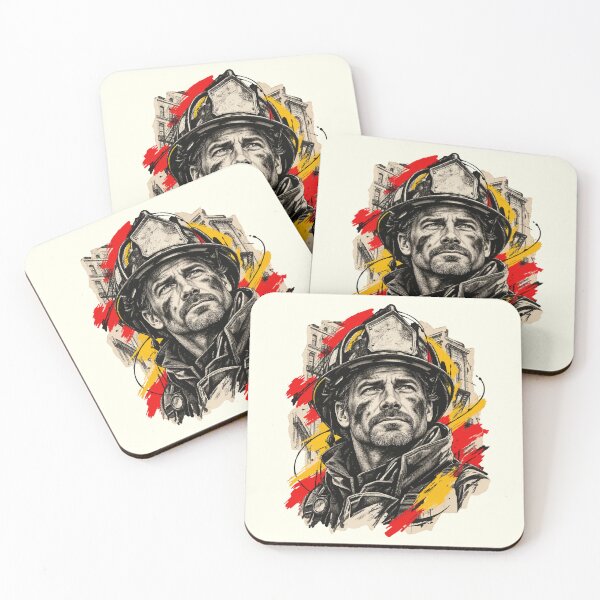Item preview, The Brave Firefighter Protects Lives Amidst Fierce Flames designed and sold by TaruHonu.
