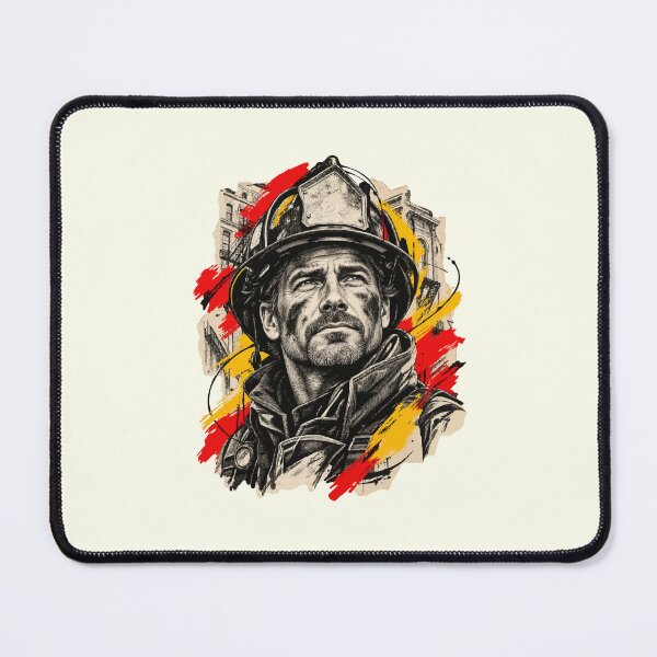 Item preview, The Brave Firefighter Protects Lives Amidst Fierce Flames designed and sold by TaruHonu.