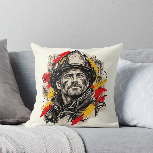 Item preview, The Brave Firefighter Protects Lives Amidst Fierce Flames designed and sold by TaruHonu.