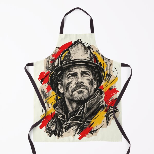 Item preview, The Brave Firefighter Protects Lives Amidst Fierce Flames designed and sold by TaruHonu.