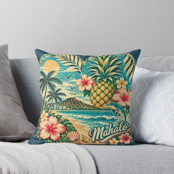 Item preview, Vintage Hawaii Heart – Mahalo Tropical Paradise designed and sold by Plus91BIRD.