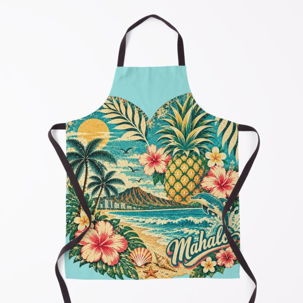 Item preview, Vintage Hawaii Heart – Mahalo Tropical Paradise designed and sold by Plus91BIRD.