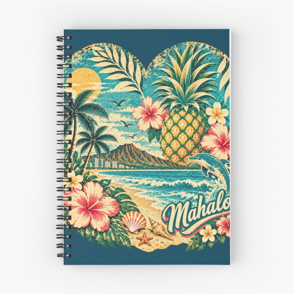 Item preview, Vintage Hawaii Heart – Mahalo Tropical Paradise designed and sold by Plus91BIRD.