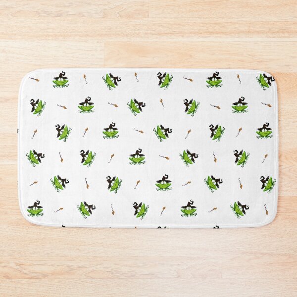 Item preview, Cute Witch Frog Halloween Pattern designed and sold by Ceylo Art.