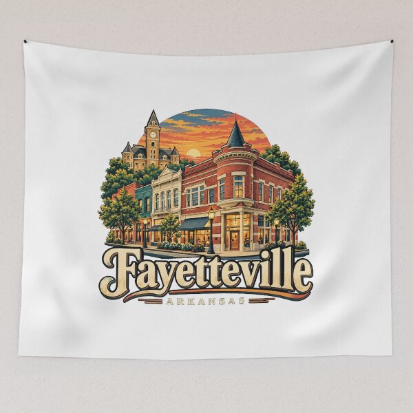 Item preview, Vintage Fayetteville Arkansas Travel Souvenir Landmark Gift designed and sold by MichaeIRellov.