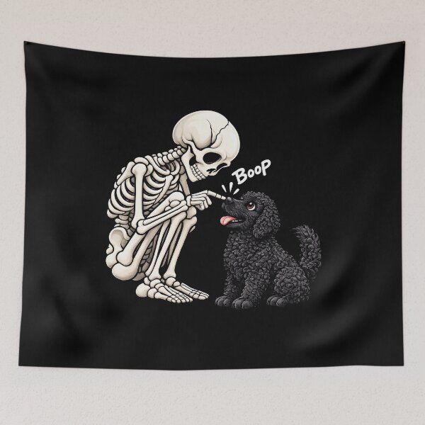 Item preview, Funny Skeleton Curly Coated Retriever Dog Boop Halloween Design Mom Dad designed and sold by rafaeltto.