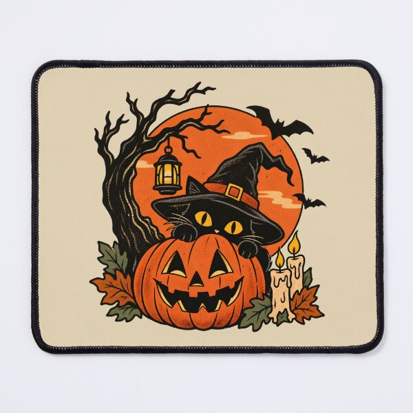 Item preview, Vintage Halloween Black Cat Jack O Lantern designed and sold by Imaginationbeyond.