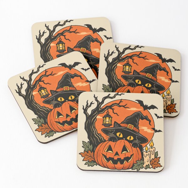 Item preview, Vintage Halloween Black Cat Jack O Lantern designed and sold by Imaginationbeyond.
