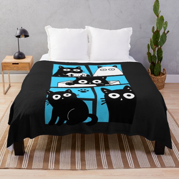 Item preview, The Cozy Black Cat Quilt designed and sold by DibujandoPorfa.