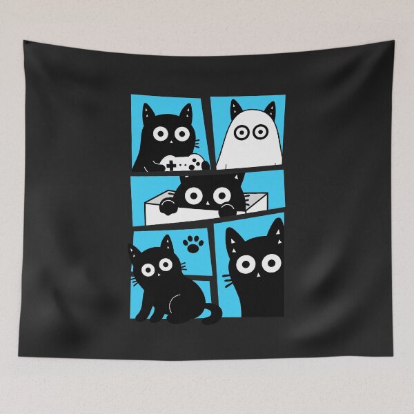 Item preview, The Cozy Black Cat Quilt designed and sold by DibujandoPorfa.