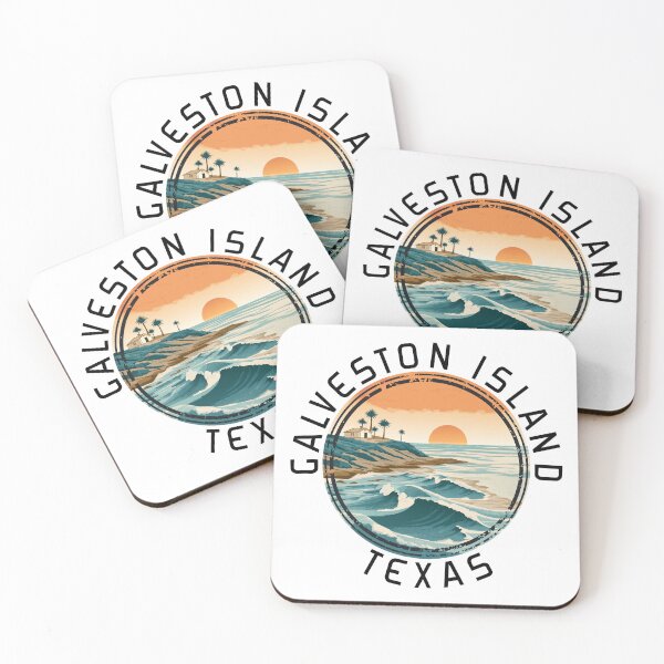 Item preview, Galveston Island - Texas (with Black Lettering) designed and sold by VelvetRoom.