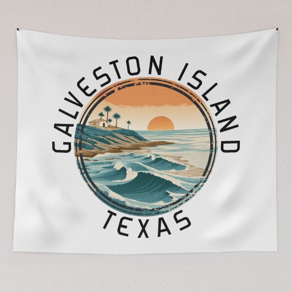 Item preview, Galveston Island - Texas (with Black Lettering) designed and sold by VelvetRoom.