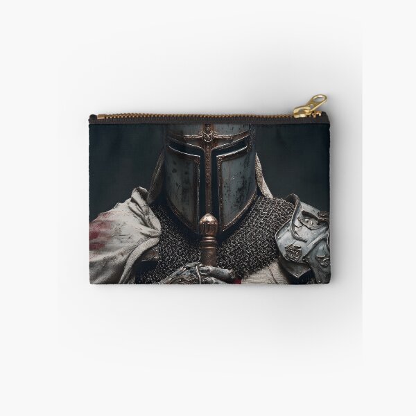 Item preview, Medieval Crusader Knight Templar in Armor Holding SwordRed Cross Art designed and sold by GrinGalore.