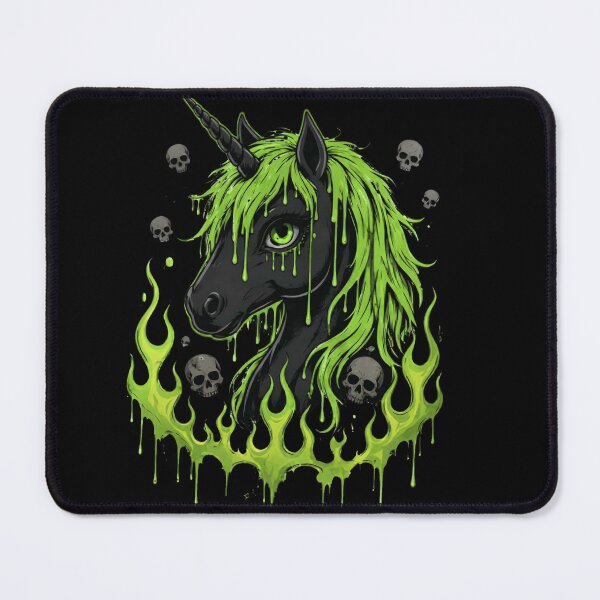 Item preview, Toxic Slime Unicorn | Neon Green Gothic Unicorn designed and sold by HealingEraInk.