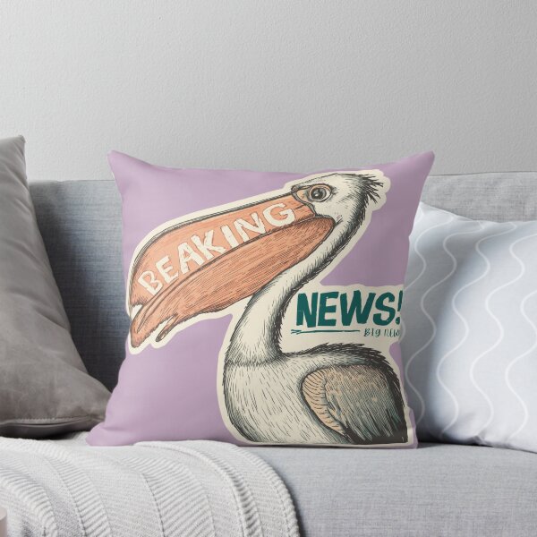 Item preview, Funny Pelican Beaking News Big News Bird Sticker designed and sold by KaBaRen.