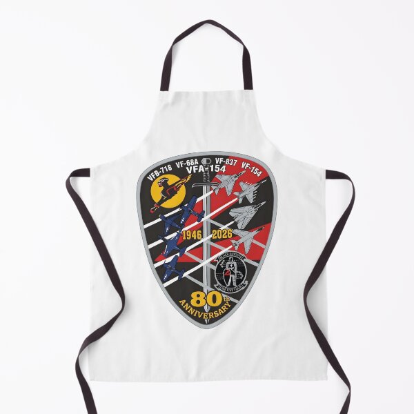 Item preview, US Navy VFA-154 Black Knights 80th Anniversary Patch designed and sold by CharlieDesings.