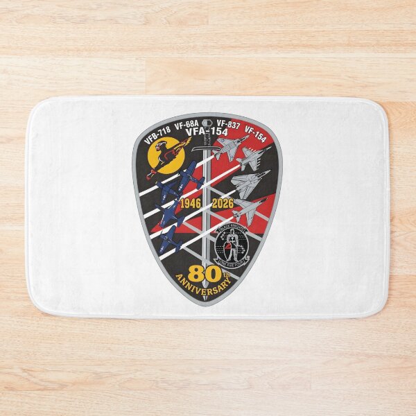 Item preview, US Navy VFA-154 Black Knights 80th Anniversary Patch designed and sold by CharlieDesings.