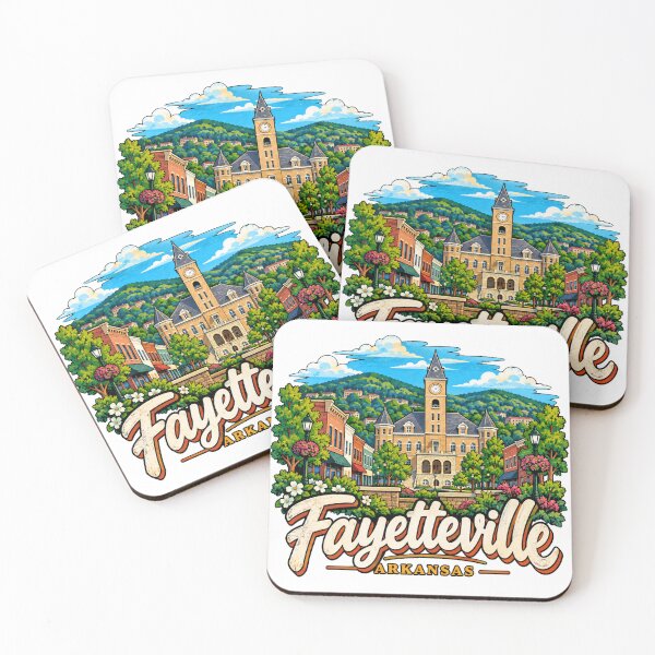 Item preview, Hand Drawn Fayetteville Arkansas Travel Souvenir Landmark Gift designed and sold by MichaeIRellov.
