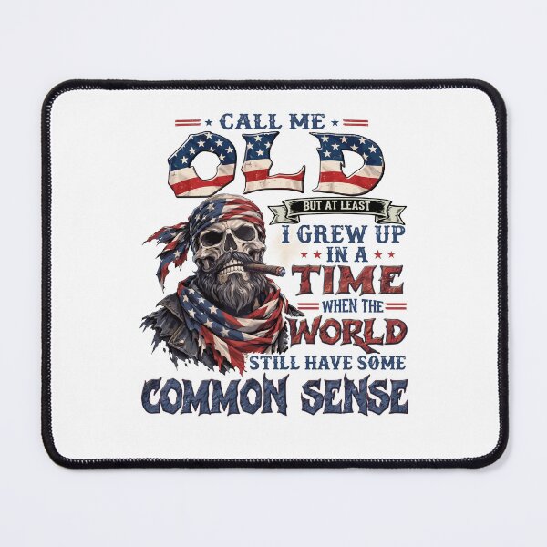 Item preview, Call Me Old Gen X Patriotic Skull Humor designed and sold by Glow-Paw-Studio.