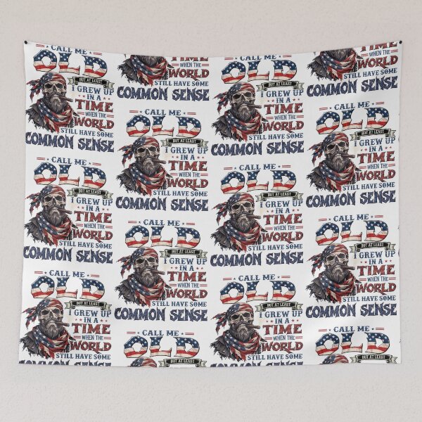 Item preview, Call Me Old Gen X Patriotic Skull Humor designed and sold by Glow-Paw-Studio.