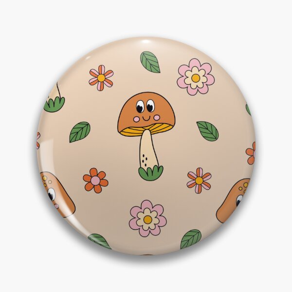 Item preview, Cute Retro Mushroom Floral Pattern designed and sold by KruzyArts.