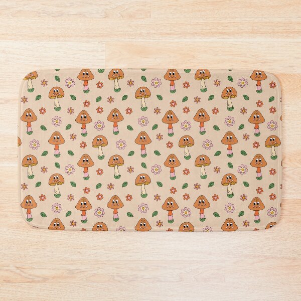 Item preview, Cute Retro Mushroom Floral Pattern designed and sold by KruzyArts.