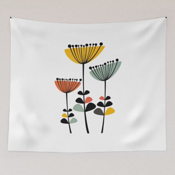 Item preview, Mid Century Modern Flowers 8 designed and sold by alvablakefg.