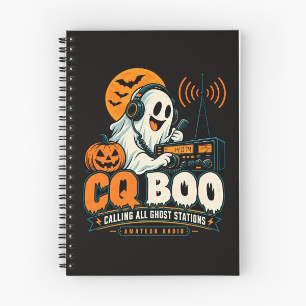 Item preview, Ham Radio Halloween – CQ Boo Calling All Ghost Stations designed and sold by MiSuPa Studio.